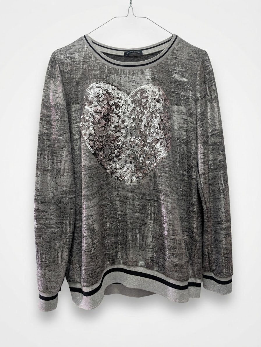 Pull gris pailleté 