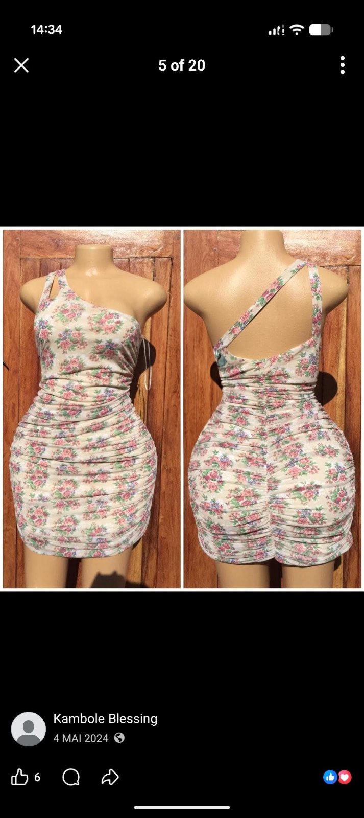 Robe mousseline fleurie 
