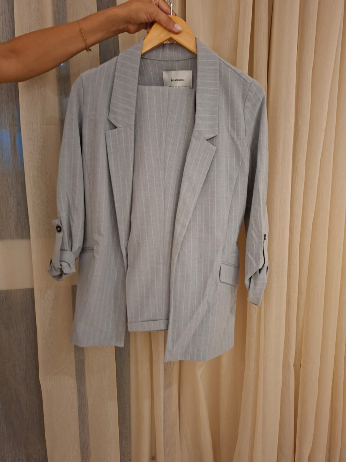 Ensemble Stradivarius gris clair 