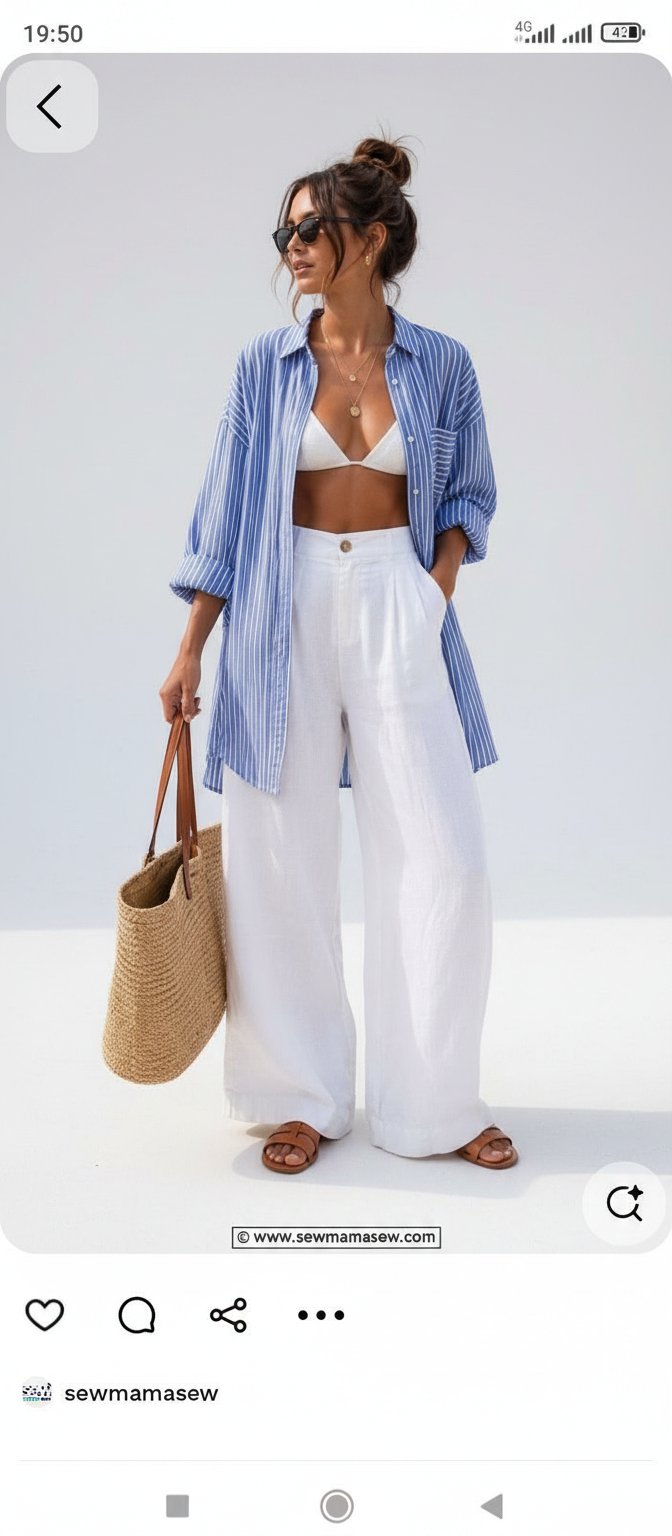 Chemise bleu à rayaure