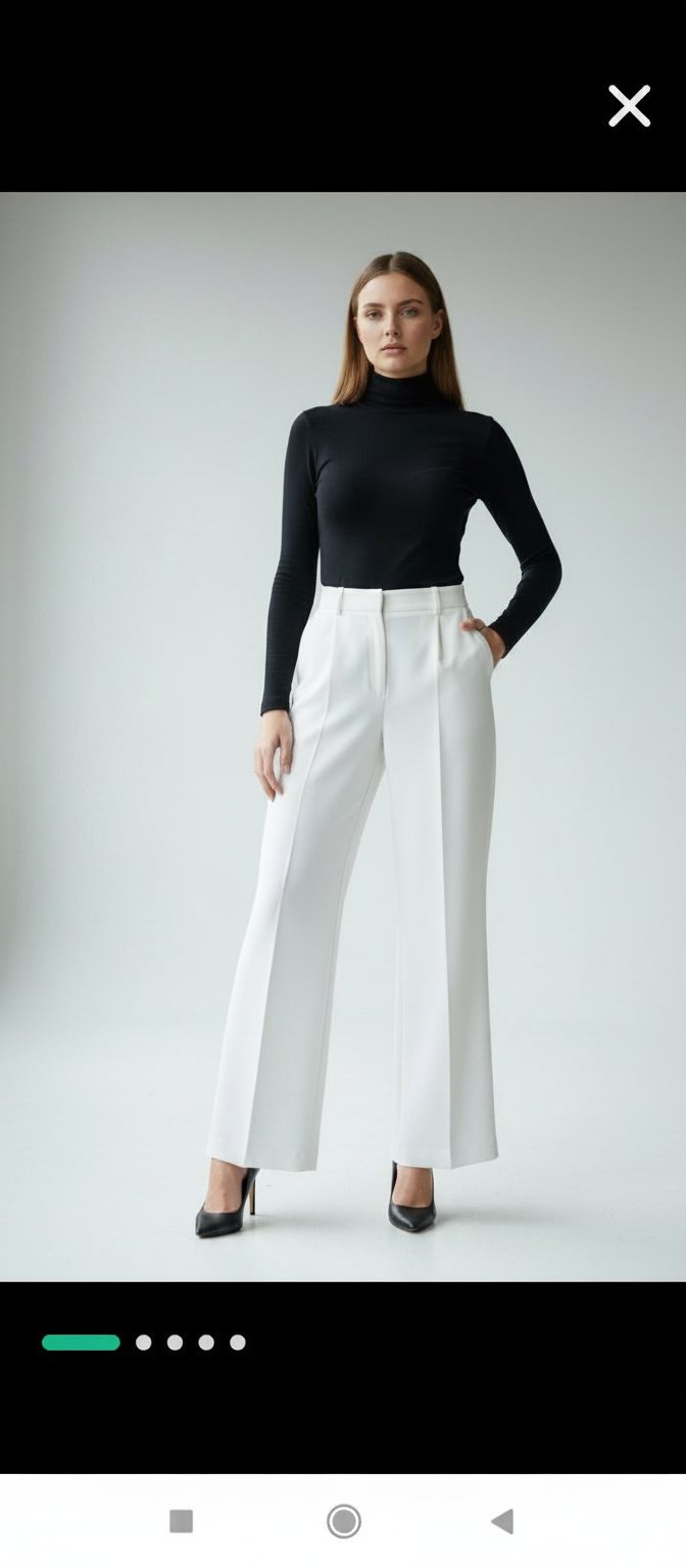 Pantalon large blanc 