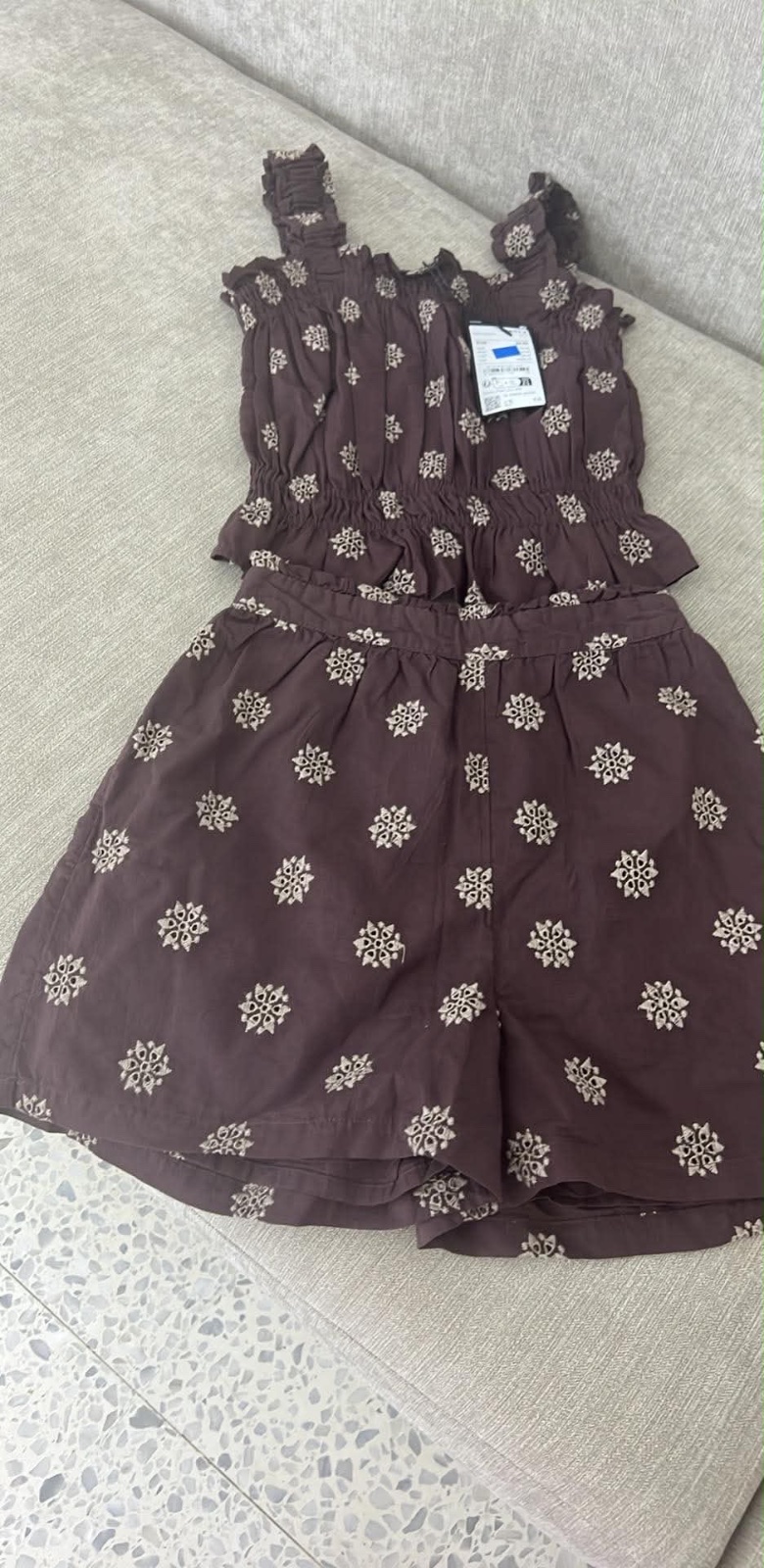 Ensemble fille couleur marron fonce