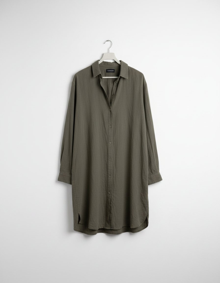 Chemise taille 36 couleur vert militaire la longueur et la couleur comme le model  manque ticket de composition 