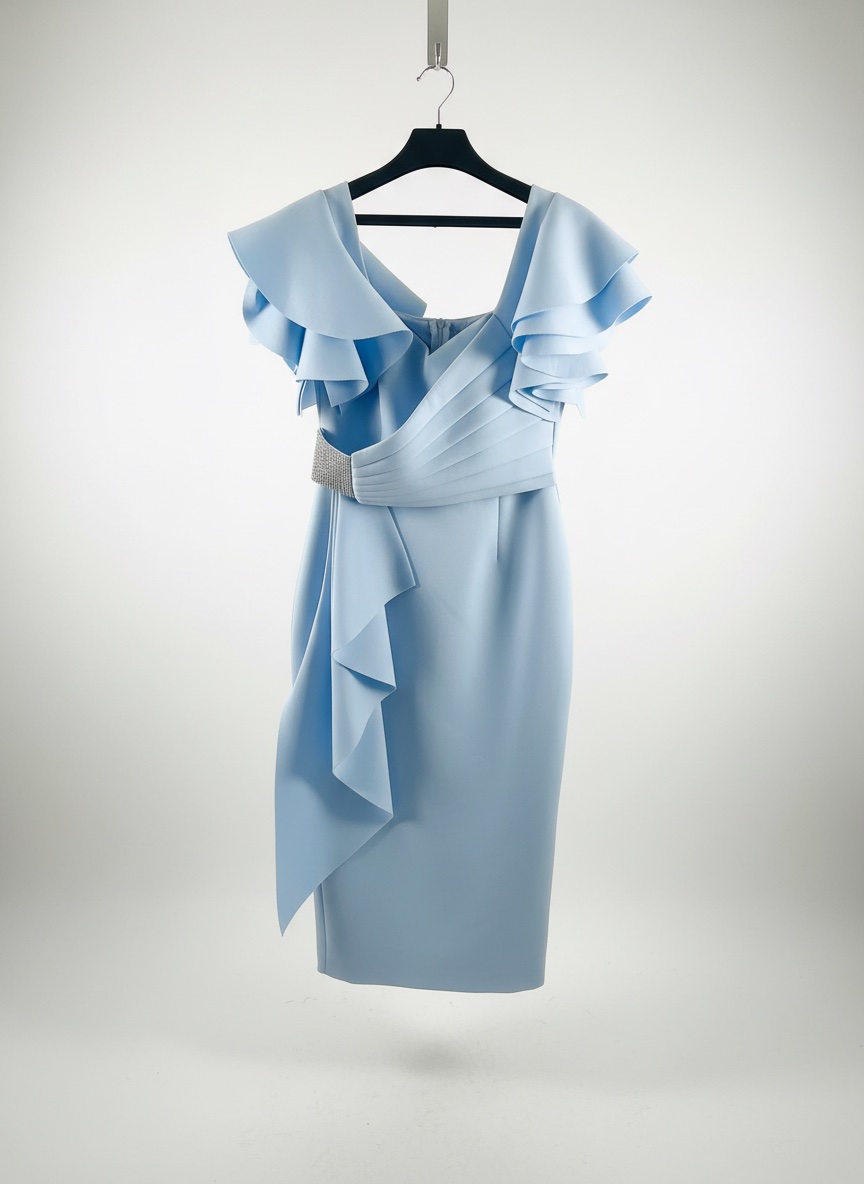 Robe soirée bleu ciel