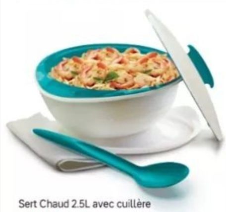 Sert chaud avec cuillère Tupperware 