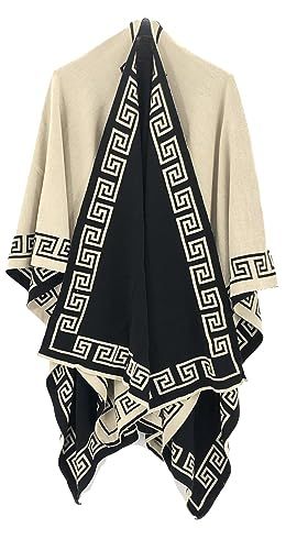 Importation: Poncho réversible cape écharpe chaude enveloppement ouvert devant couverture gilets wiggly mode