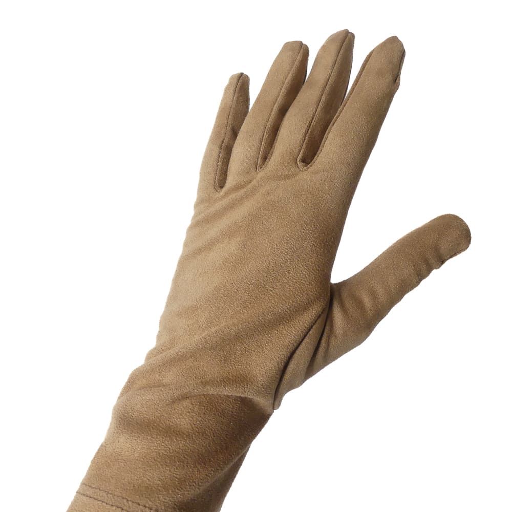 Gants suede camel femme