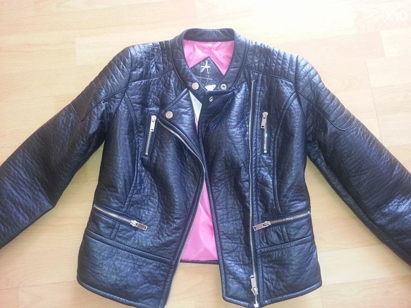 Veste en cuir noir Atmosphère taille 38