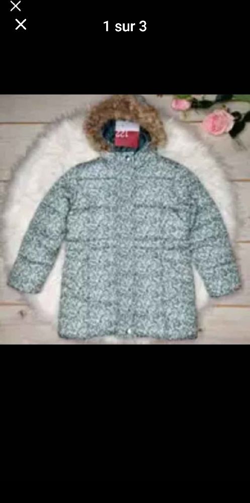 Parka fillette imprimer  Importé d'Allemagne Les Tailles dispo:  116 ==> 5/6ans