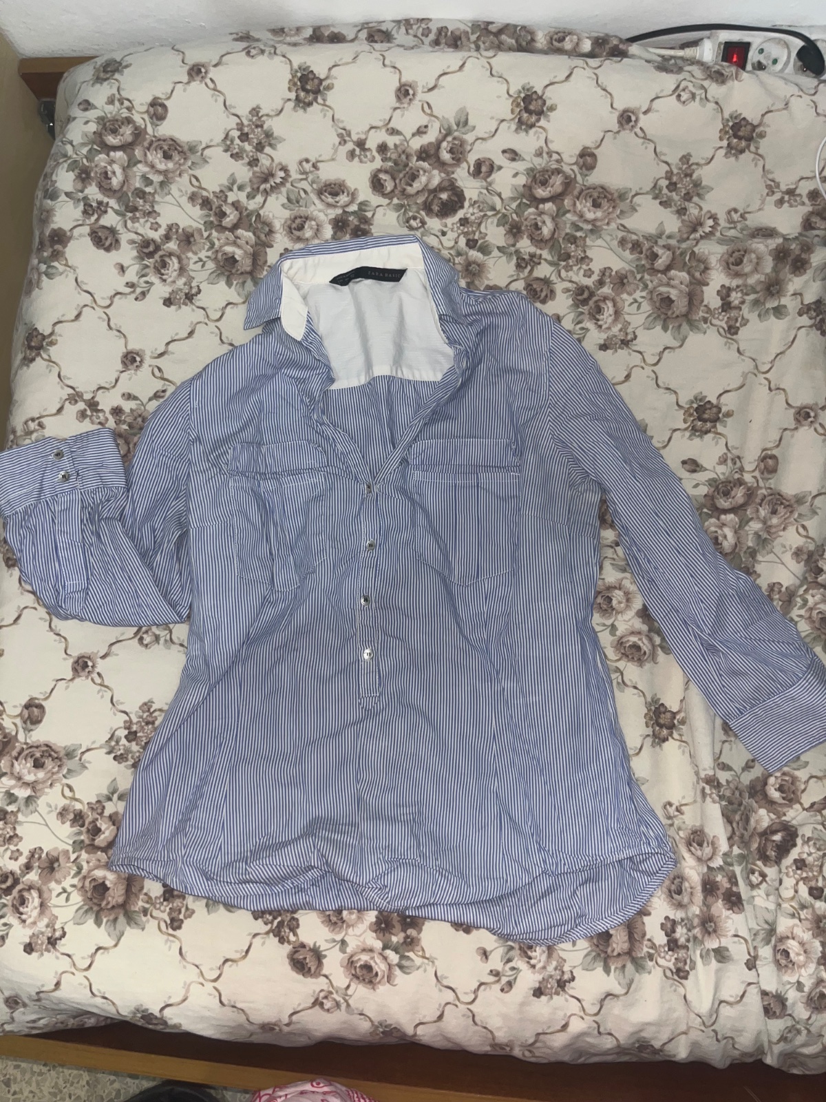 💙 Chemise ZARA à rayures bleues et blanches