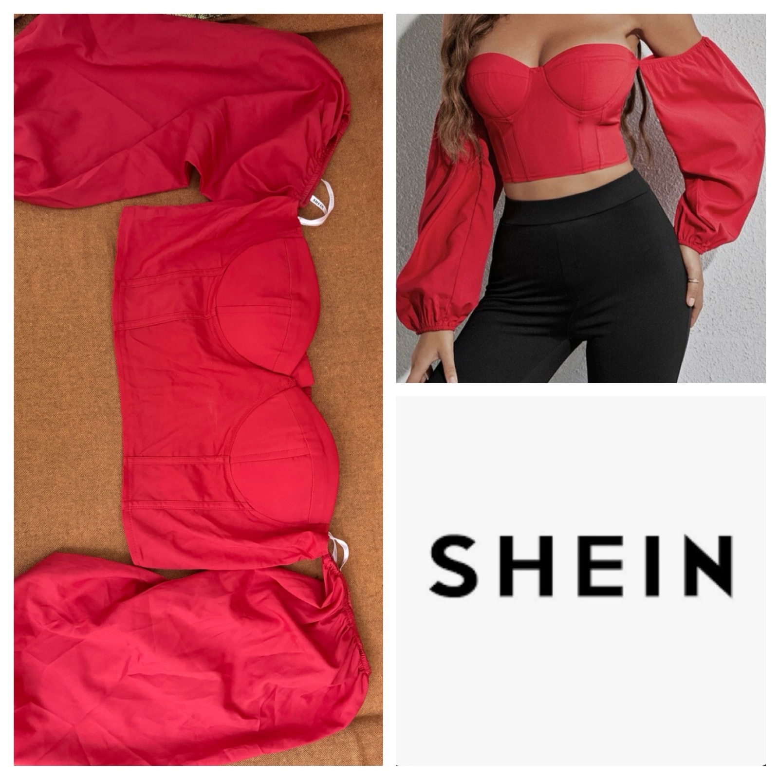 Pull shein rouge 