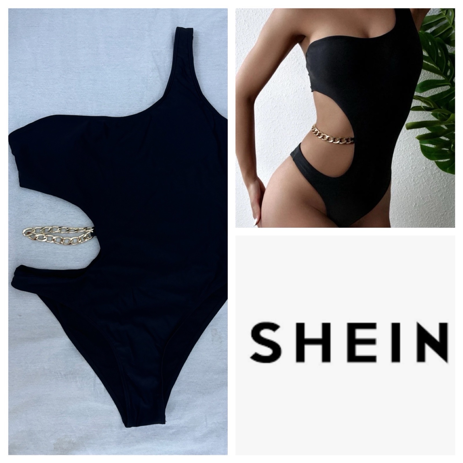 Maillot de bain noir shein 