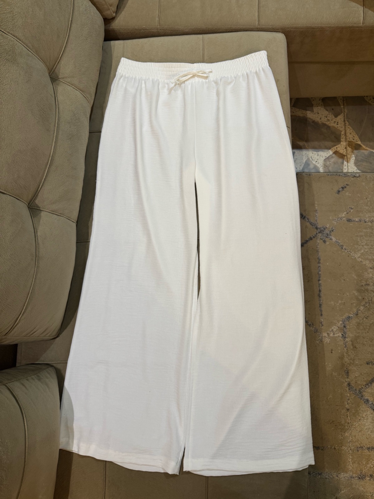 Pantalon blanc large