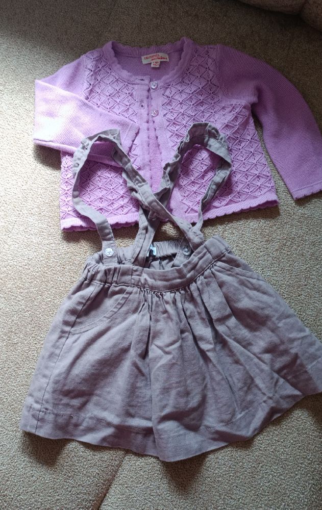 Gillet et robe bébé fille 