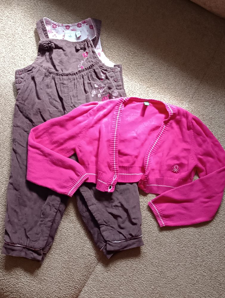 salopette et gilet bébé fille 