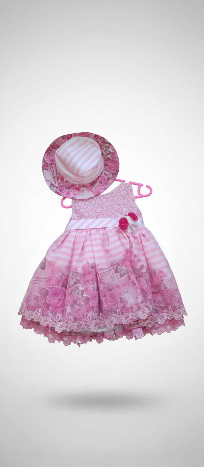 Robe princesse  avec chapeau 