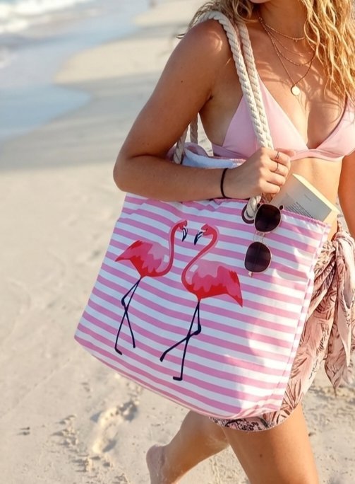 Flamingo Beach Bag
