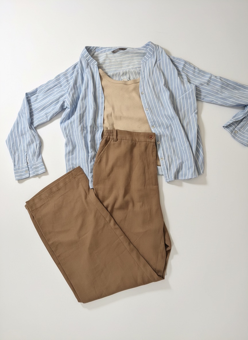 Chemise et pantalon large 