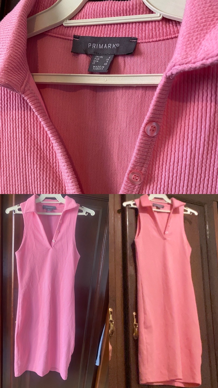 Robe mini rose à col polo sans manches Primark