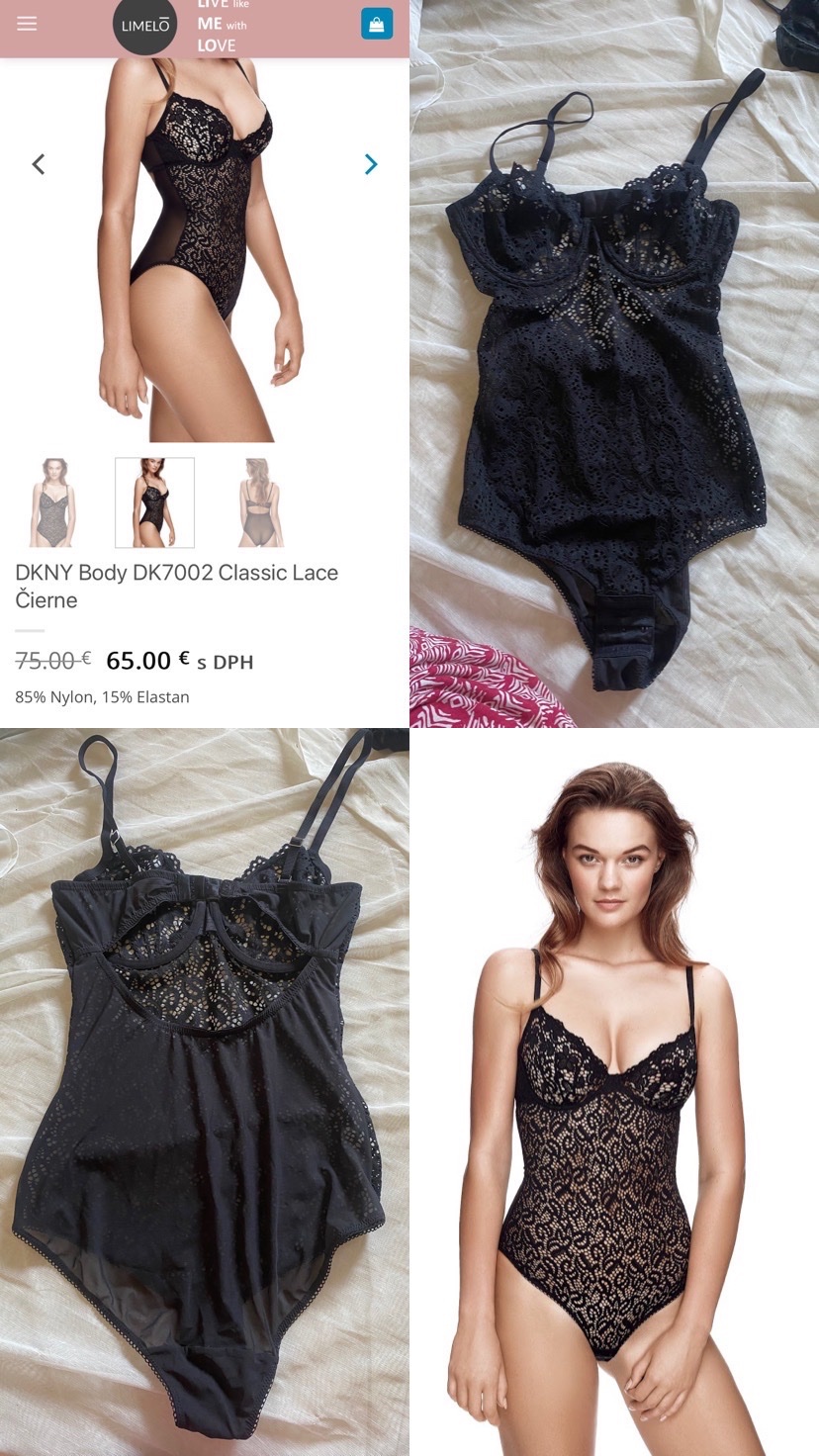 DKNY Body *Donna Karan New York* (DK7002) Classic Lace Underwire Bodysuit 