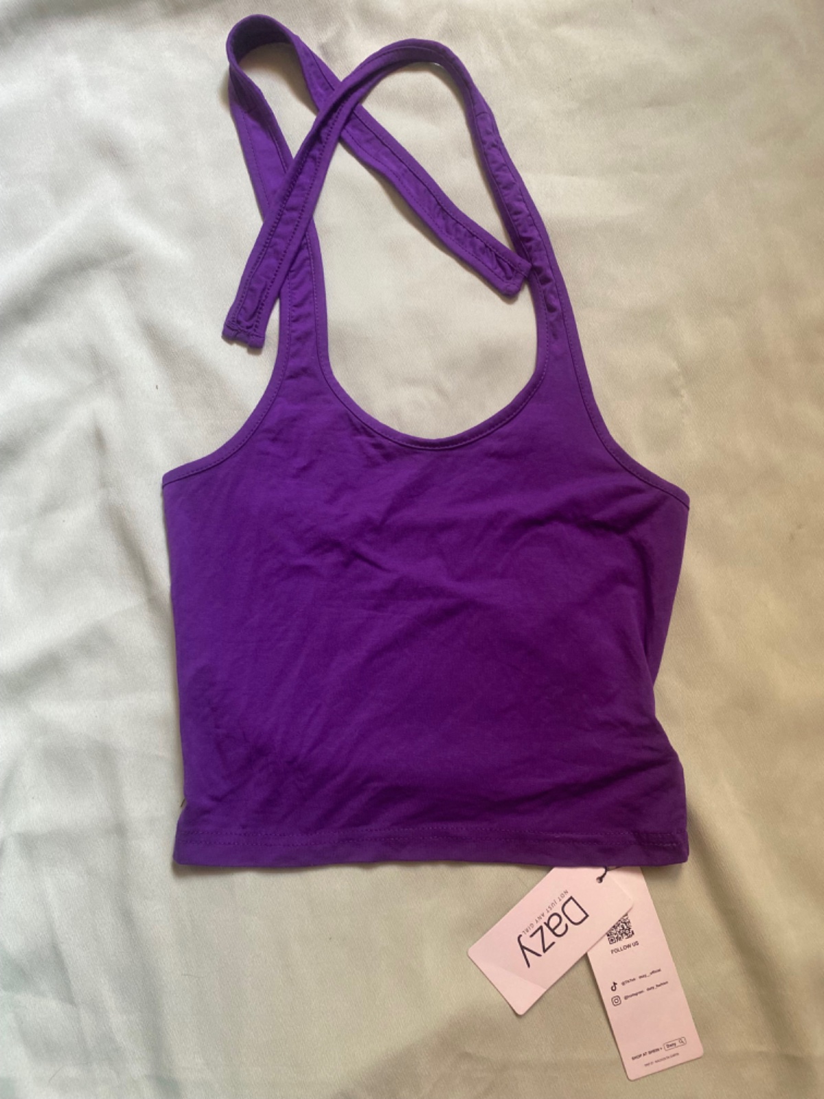 Un Crop Top violet 🟣 Dos Nue