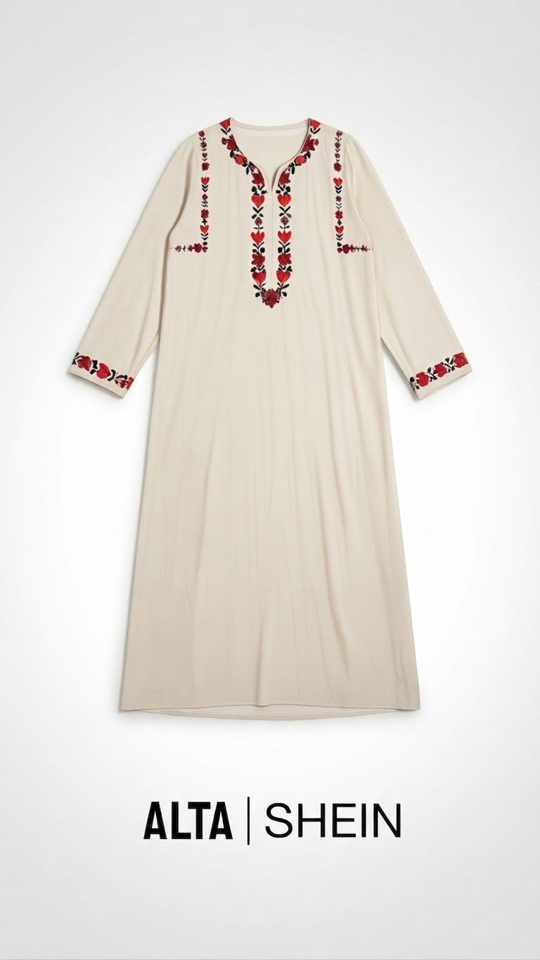 Robe blanc fleurie