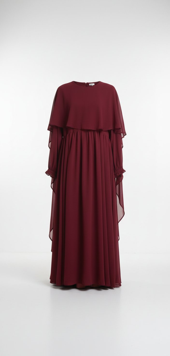 Robe rouge bordeaux 