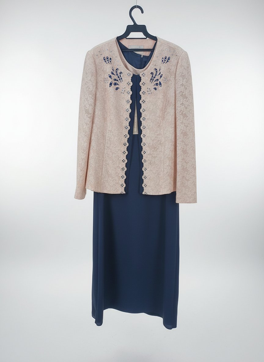 Ensemble rose et bleu foncé