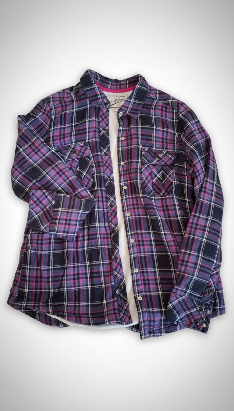 Veste BC Clothing Plaid Flannel avec boutons-pression style perle