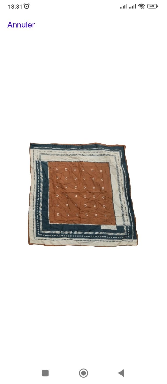 Foulard coton Christiane Dior 