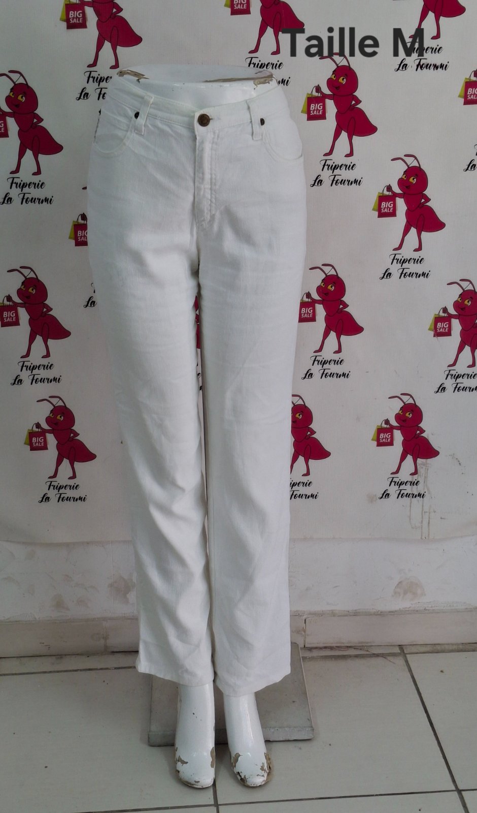 Pantalon jeans blanc
