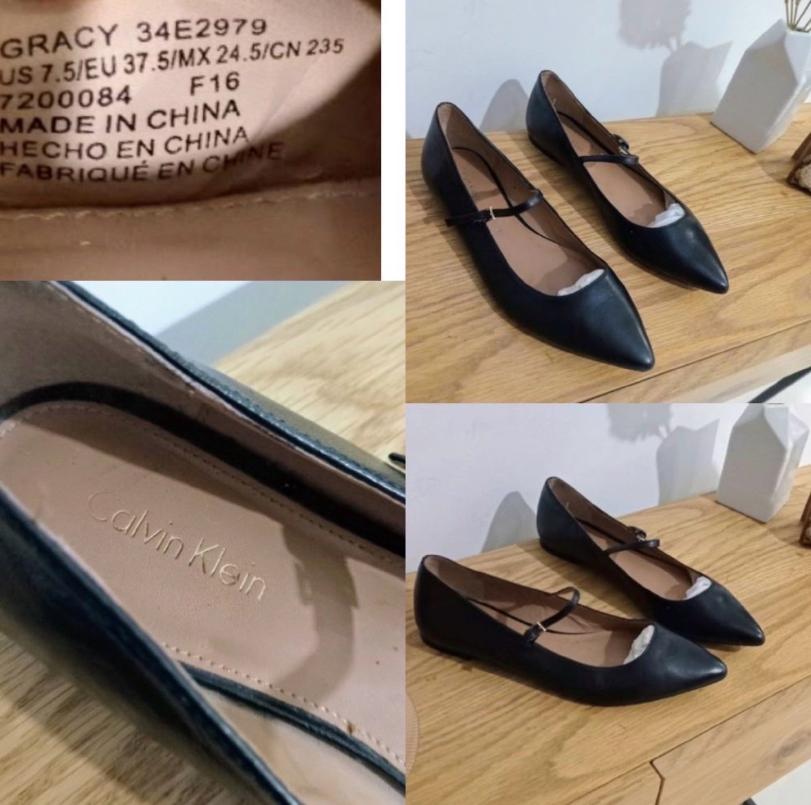 Calvin Klein Gracy Mary Jane en cuir 
