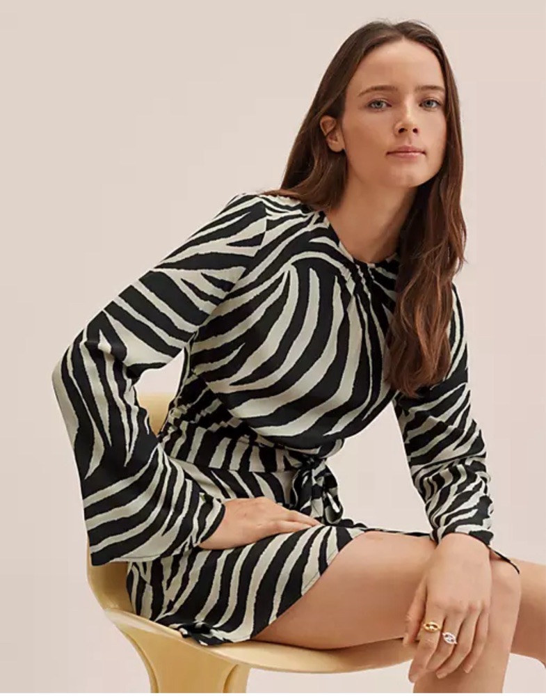 Robe mango tres tendance à imprimé zebre 