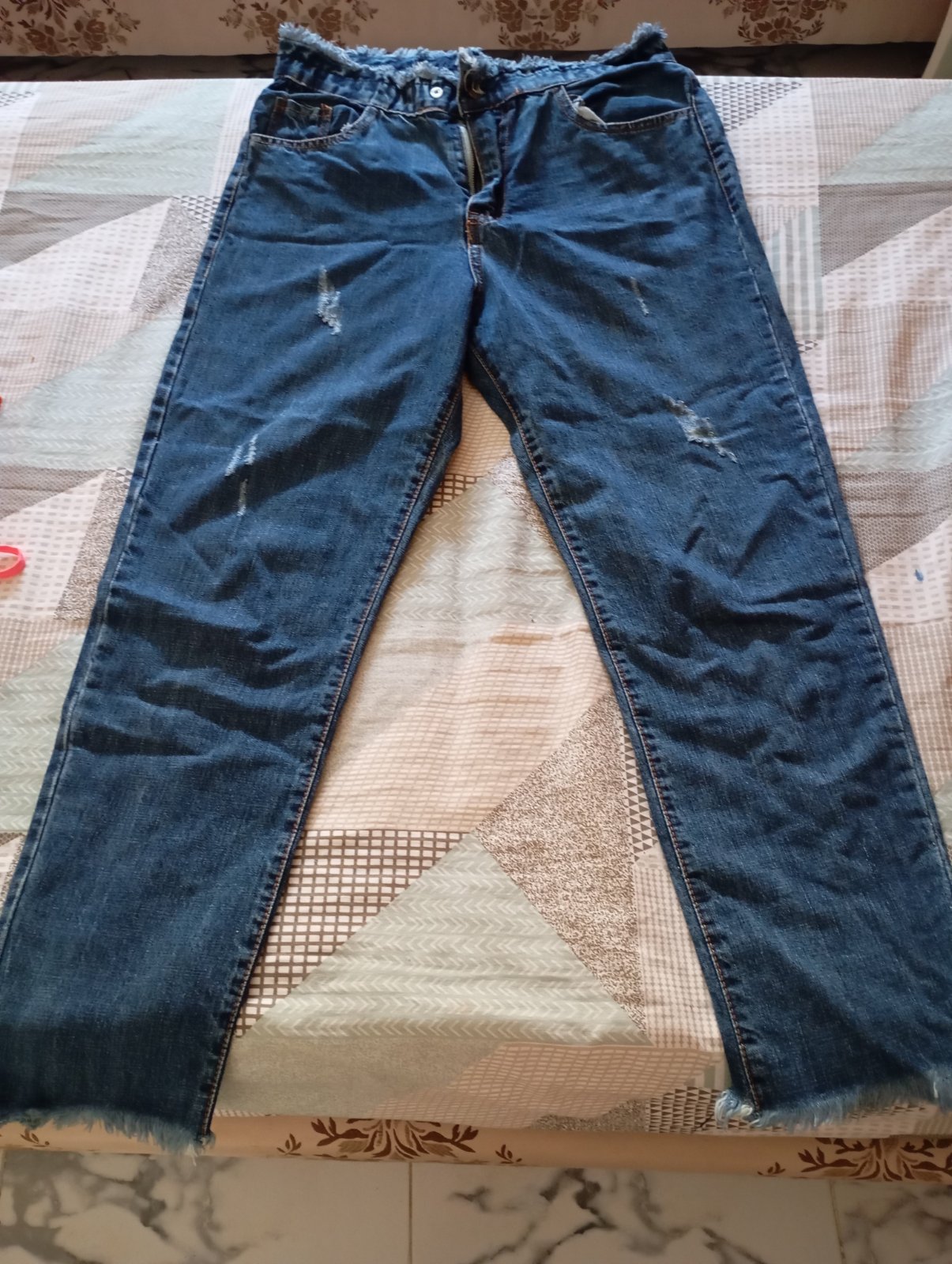 Pantalon jean taille haute 