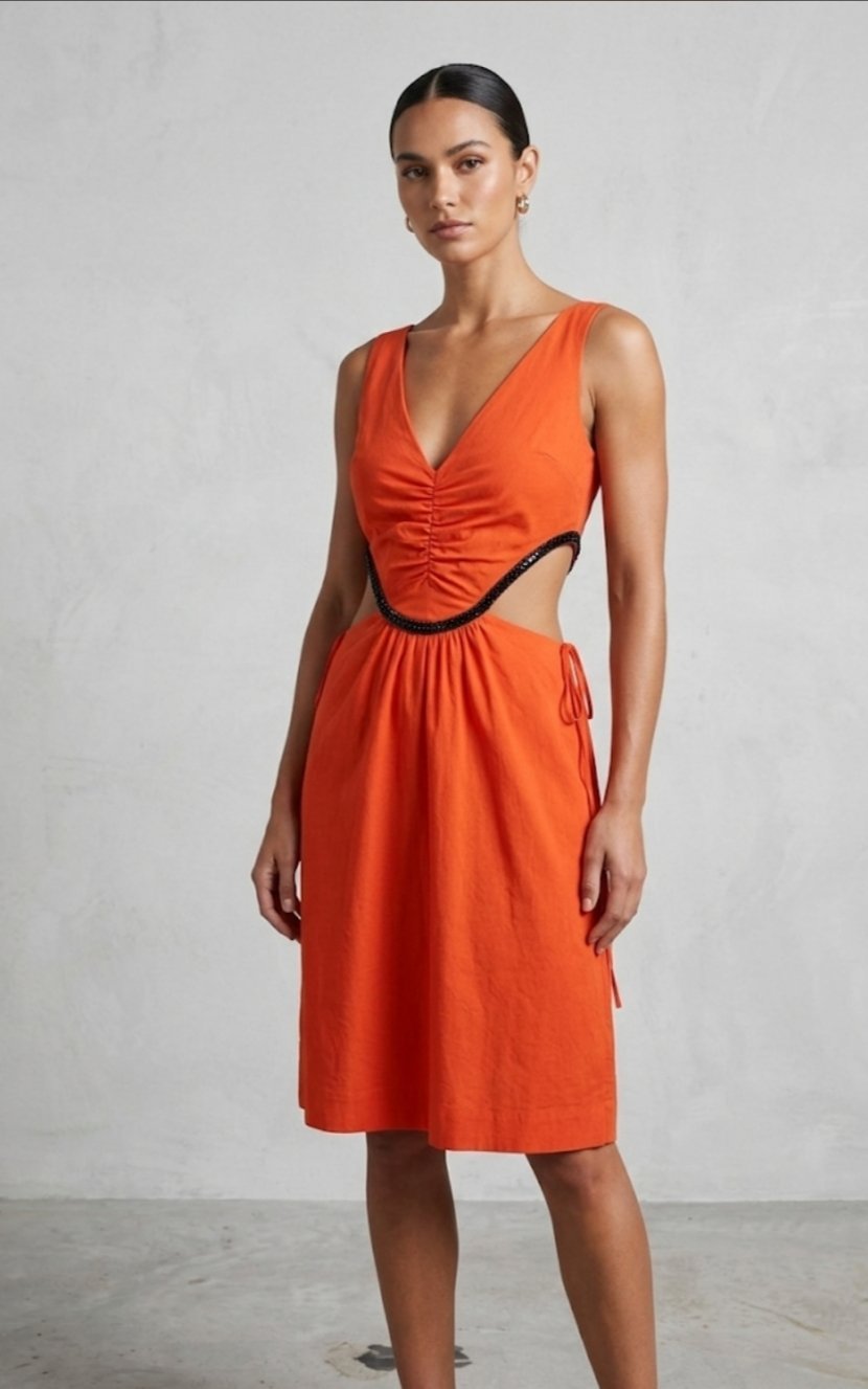 Très belle robe d'été contracté taille 34