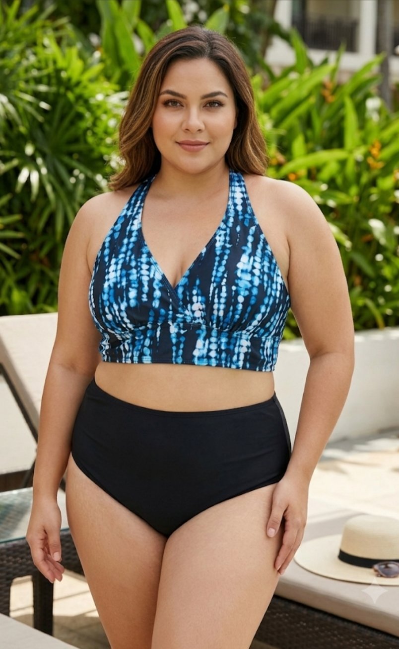 Maillot 2 pièces taille 48 50 super taille haute importation neuf 