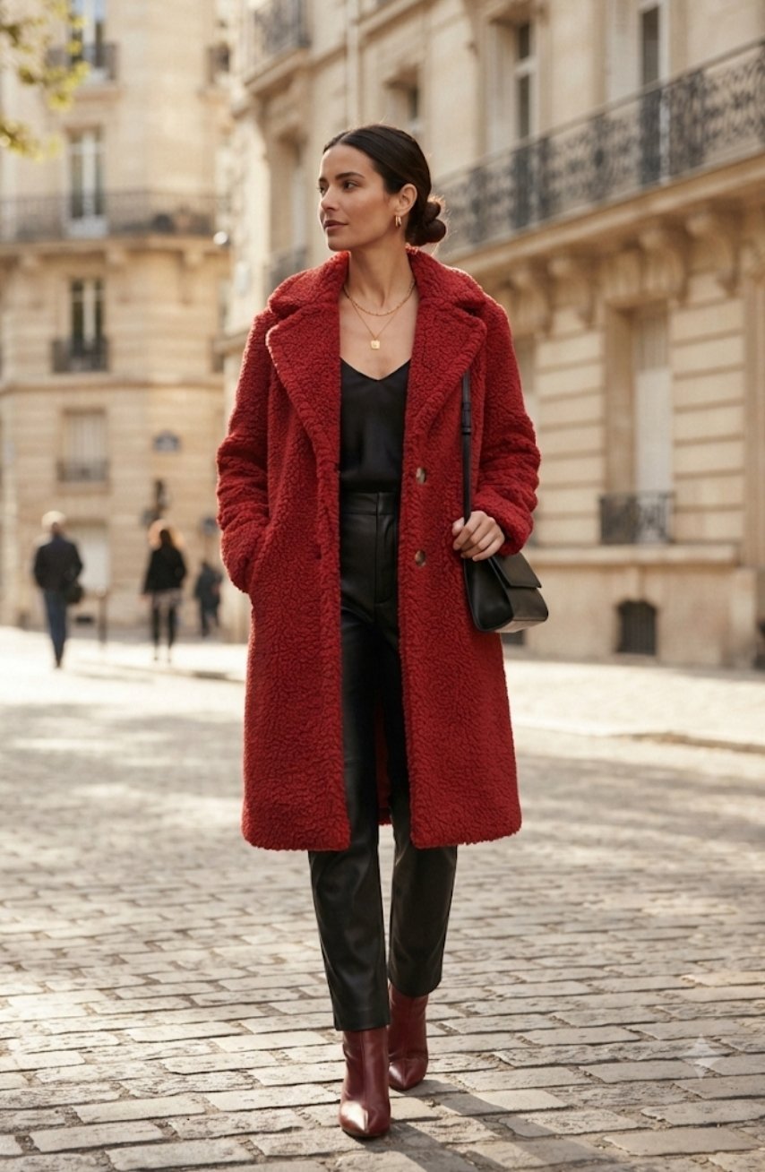Un magnifique manteau en bouclette importation taille 34/36 en très bon état 