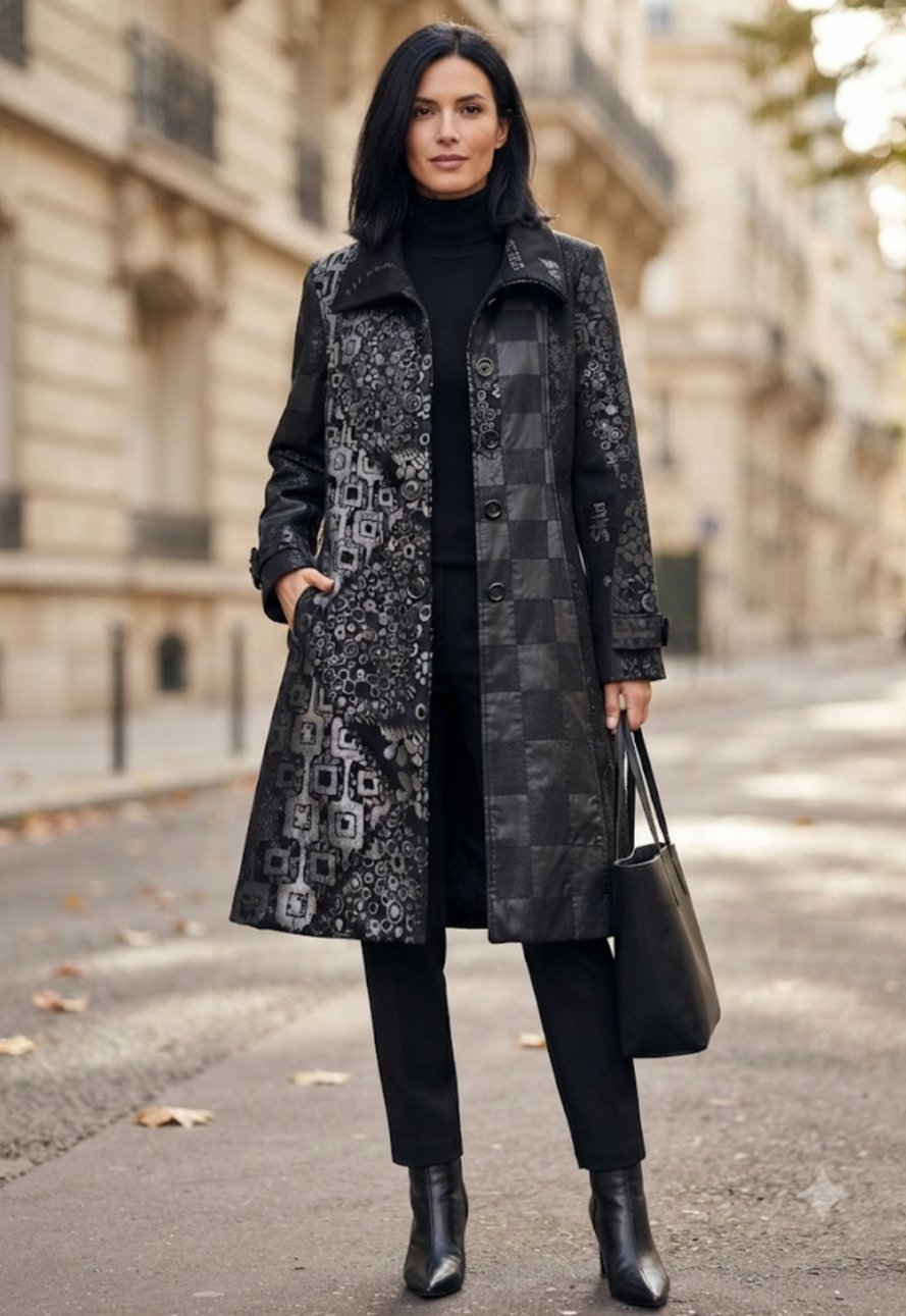 Un sublime manteau très classe importation taille 36/38 en très bon état 