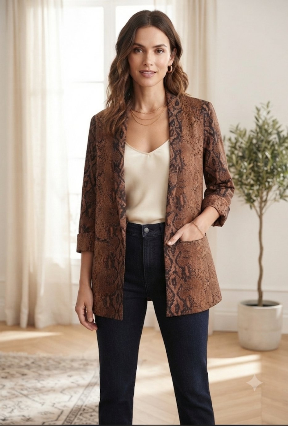 Une sublime blazer léopard taille s de la marque Kiabi neuve 