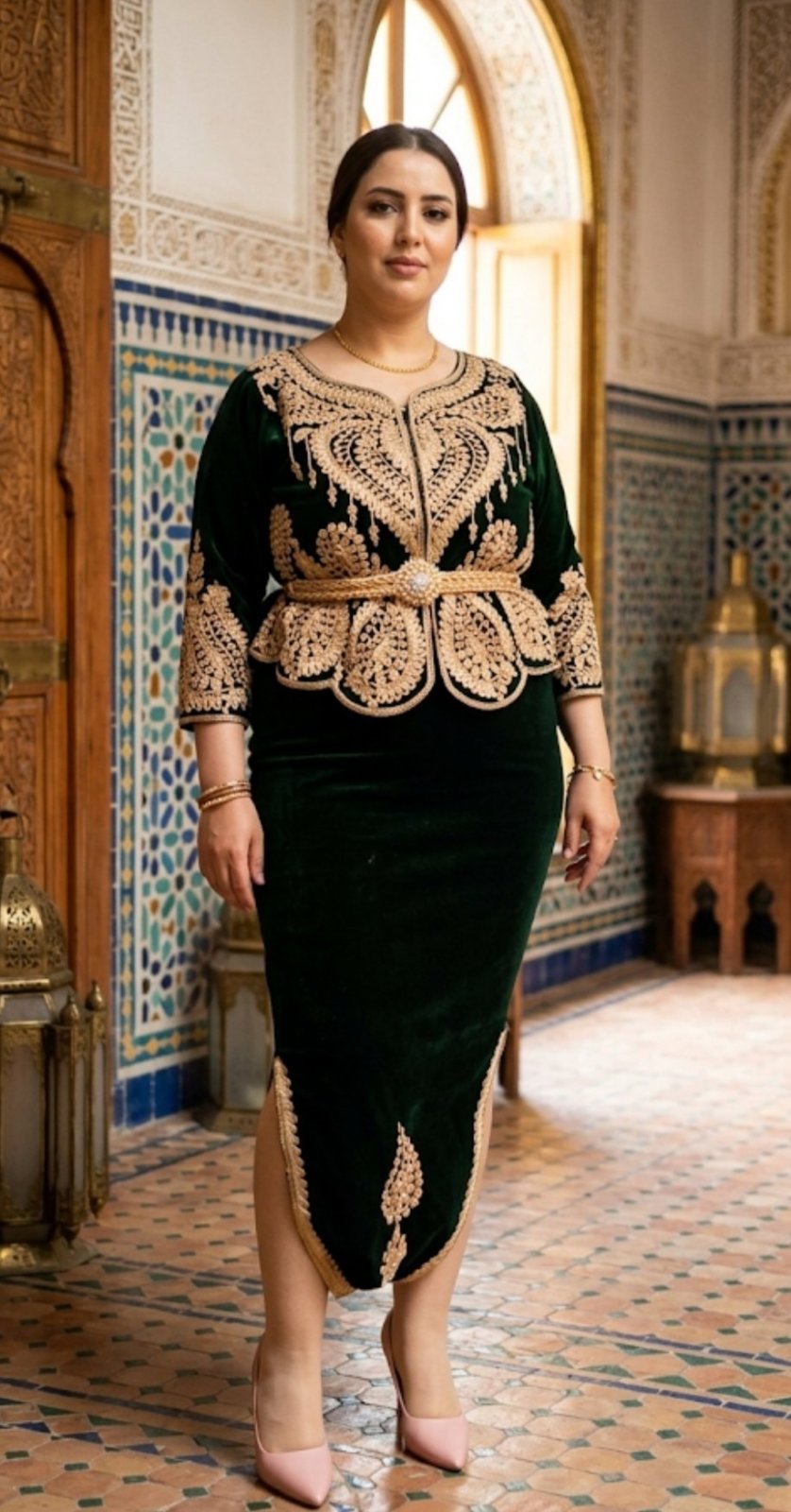 Un sublime set brodé de 3 pièces importation neuf jamais porté taille 42 44 
