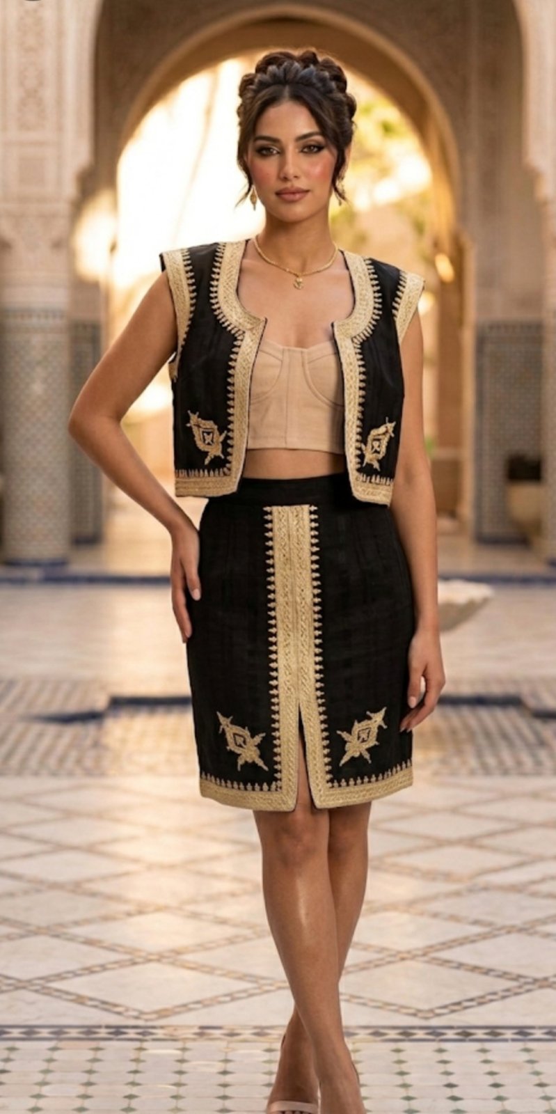 Un magnifique set traditionnelle artisanale neuf jamais porté taille 38 tissu sefseri 