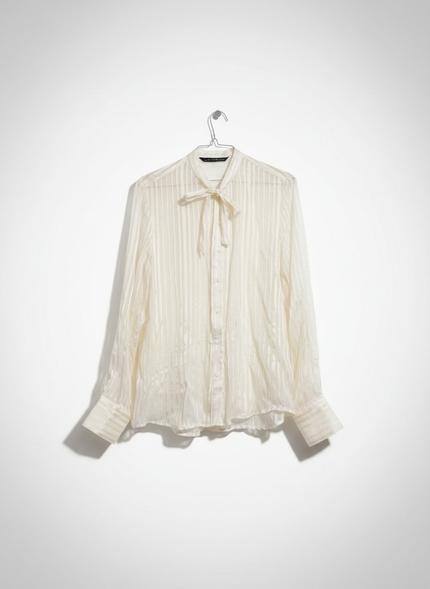 Une très belle chemise tissu nacré comme neuve porté une seule fois taille M la marque zara