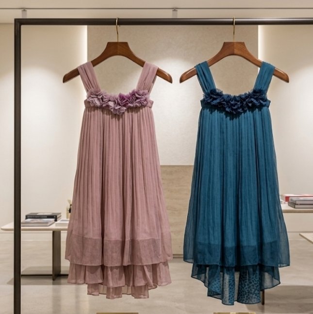 Un lot de deux robes identique d'une fille de 10 ans comme neuve importation 