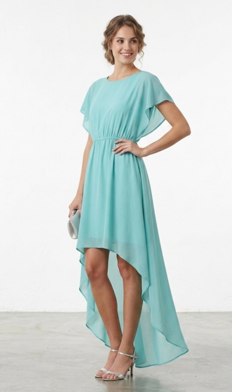 Une très belle robe couleur vert d'eau taille 40 42 comme neuve 