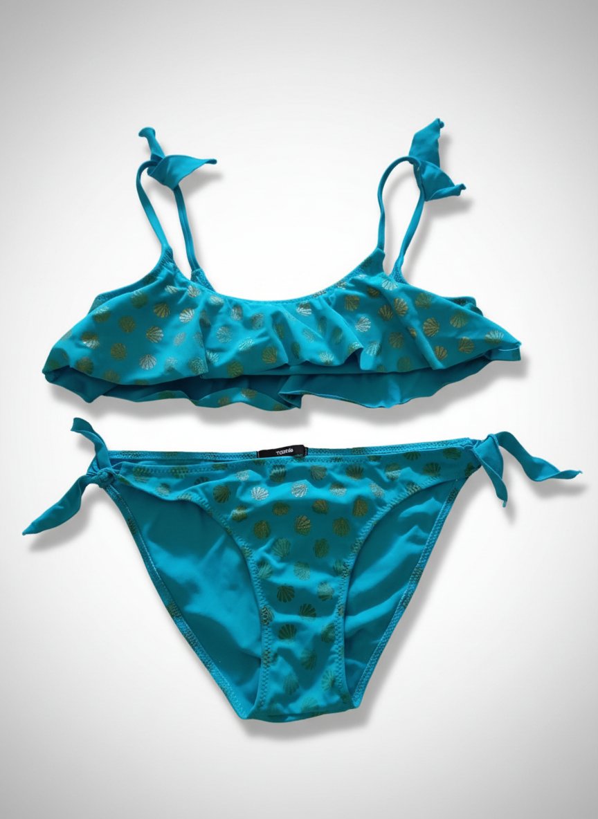 Bikini et 2 shorts jean de plage pour une fille de 10 ans