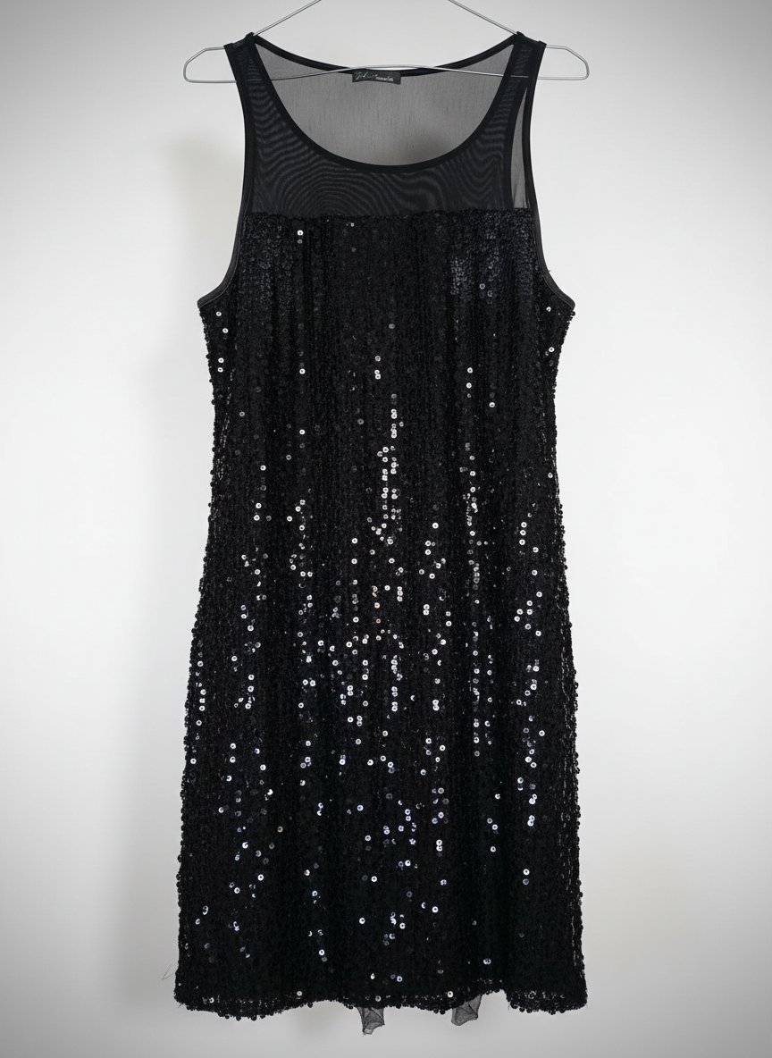 Une très belle robe soirée très chic en sequins 