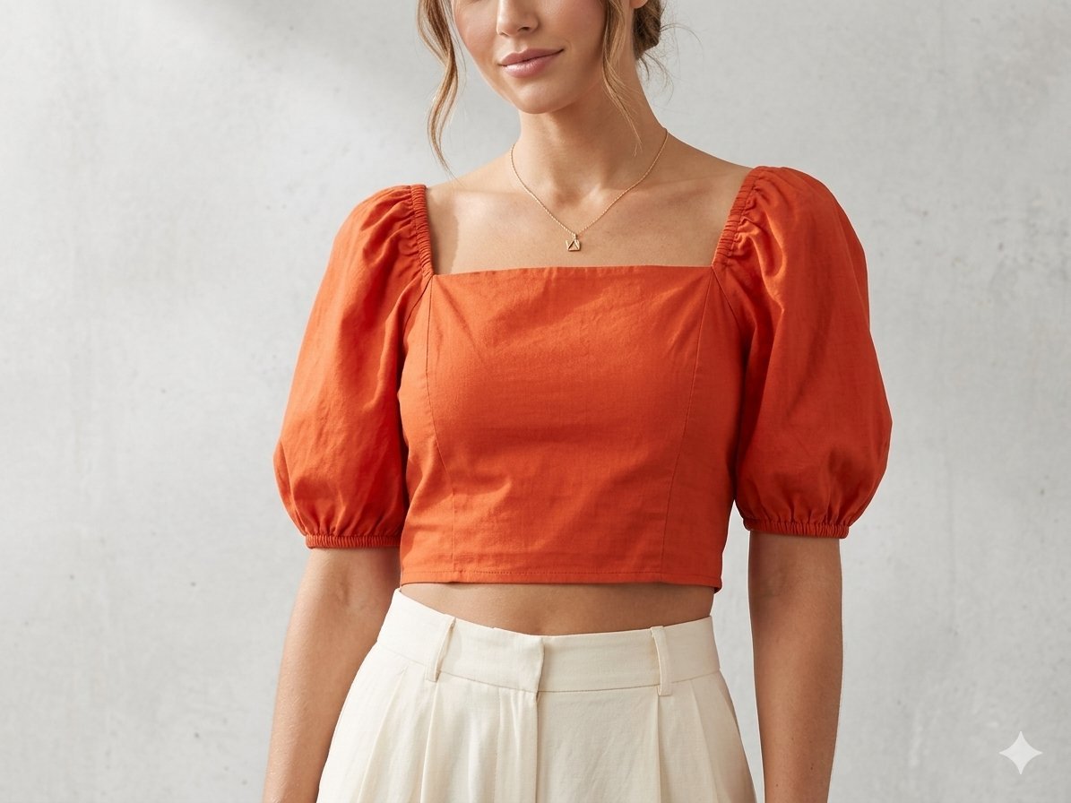 Blouse HM rouge tomate 9amraya