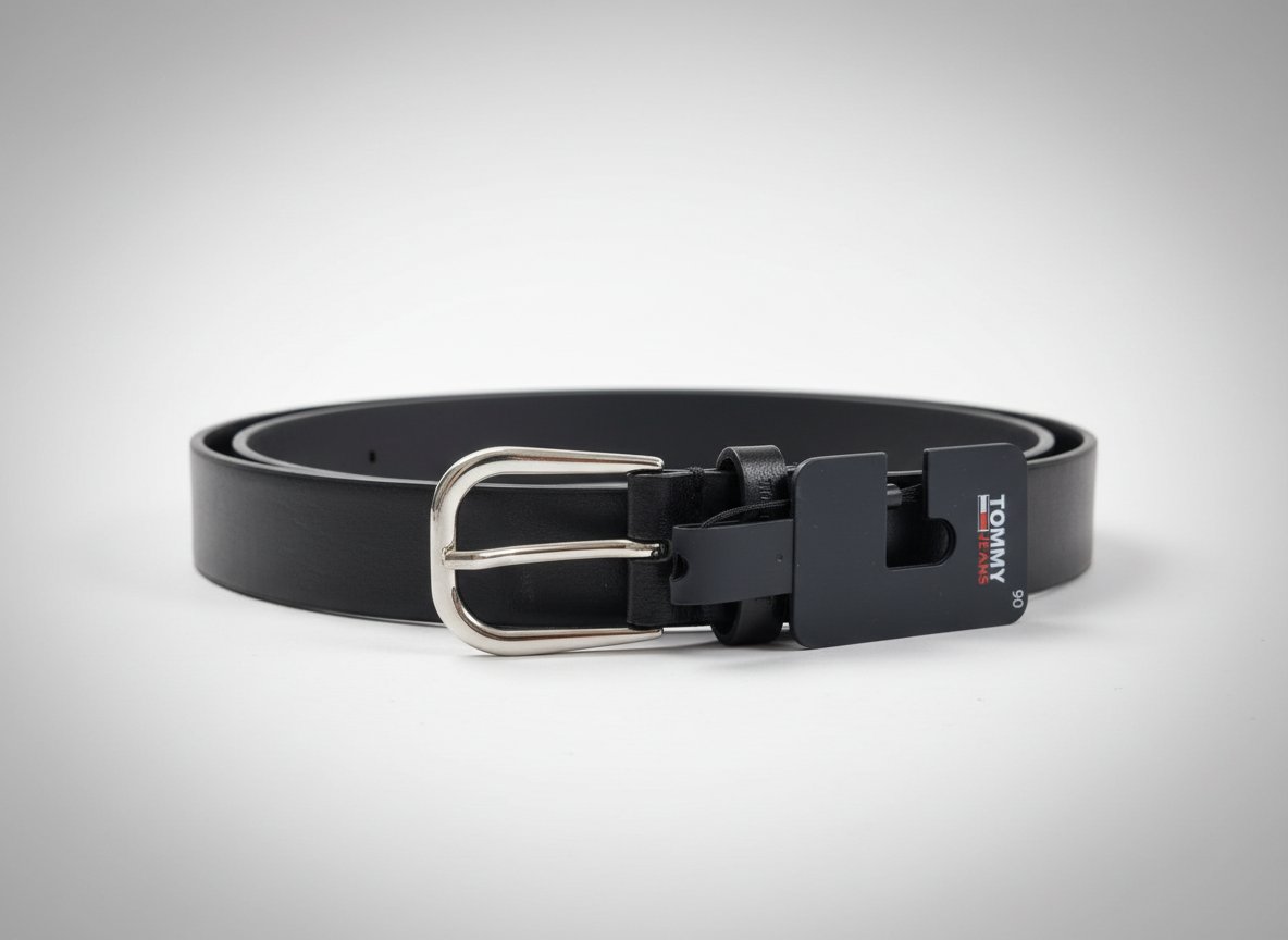 Ceinture noire tommy neuve cuir 90cm