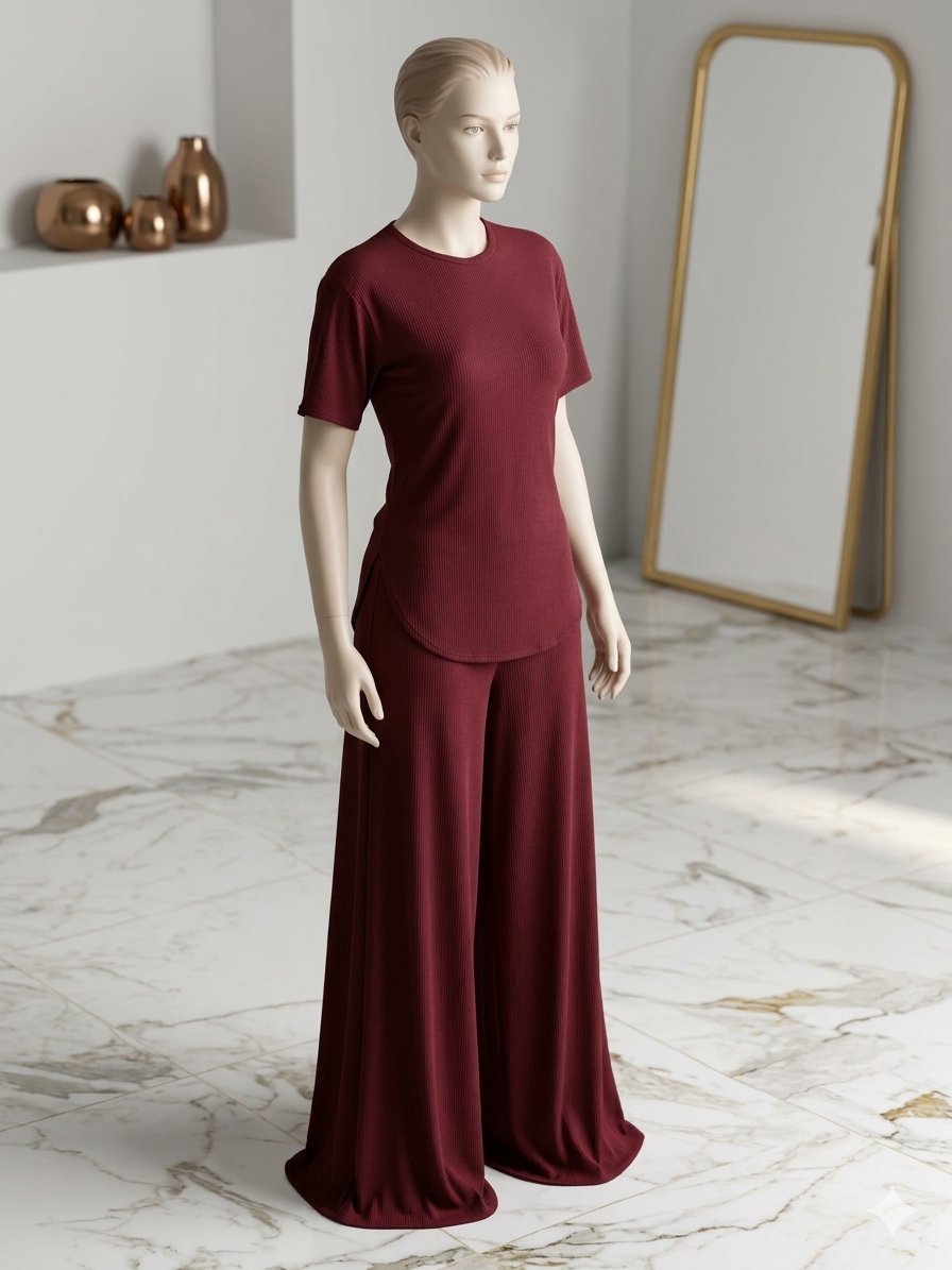 Très beau set en lycra bordeaux taille 42,idéal pour toute occasion