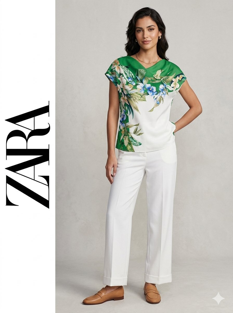 Chemise en satin kimono zara